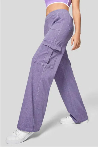 High Waist Straight Leg Cargo Jeans Fitggins