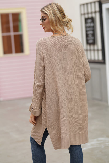 Open Front Long Sleeve Cardigan - Cardigans - FITGGINS