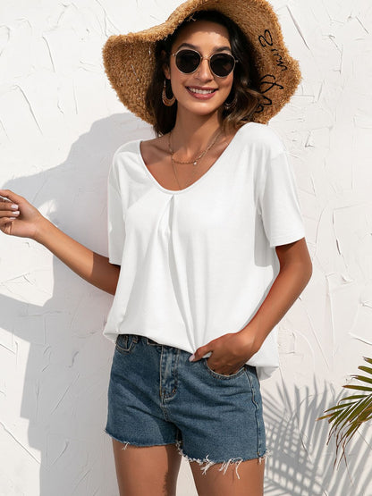 Ivy Lane Lace Trim Short Sleeve Top Fitggins