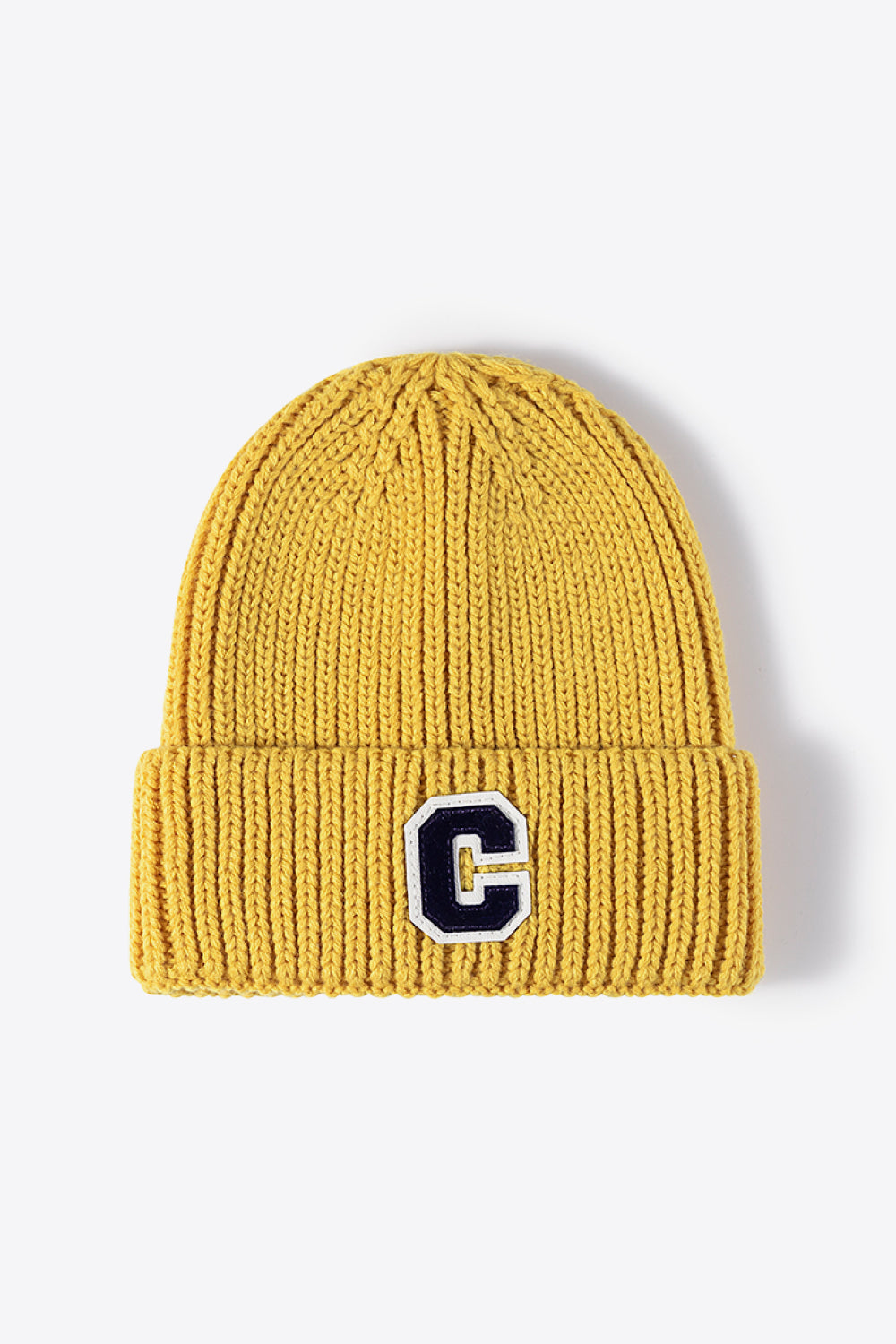 Letter C Patch Cuffed Beanie - Hats - FITGGINS