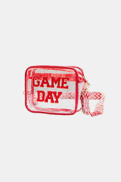 Zenana GAME DAY Stadium Approved Transparent Crossbody Bag - Handbag - FITGGINS