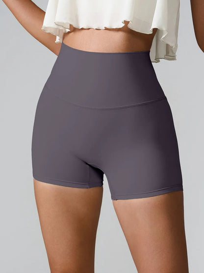 High Waist Active Shorts Charcoal Fitggins