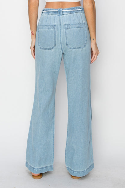 RISEN High Rise Straight Jeans - Jeans - FITGGINS