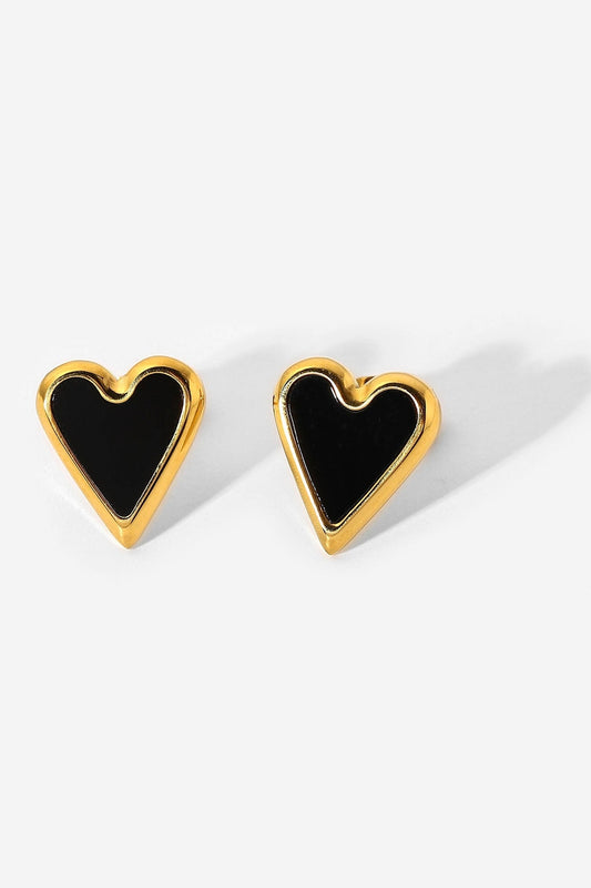 Heart Stainless Steel Stud Earrings - Earrings - FITGGINS