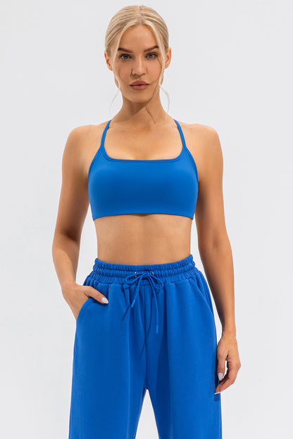 Crisscross Spaghetti Strap Active Cami - Sports Bras - FITGGINS