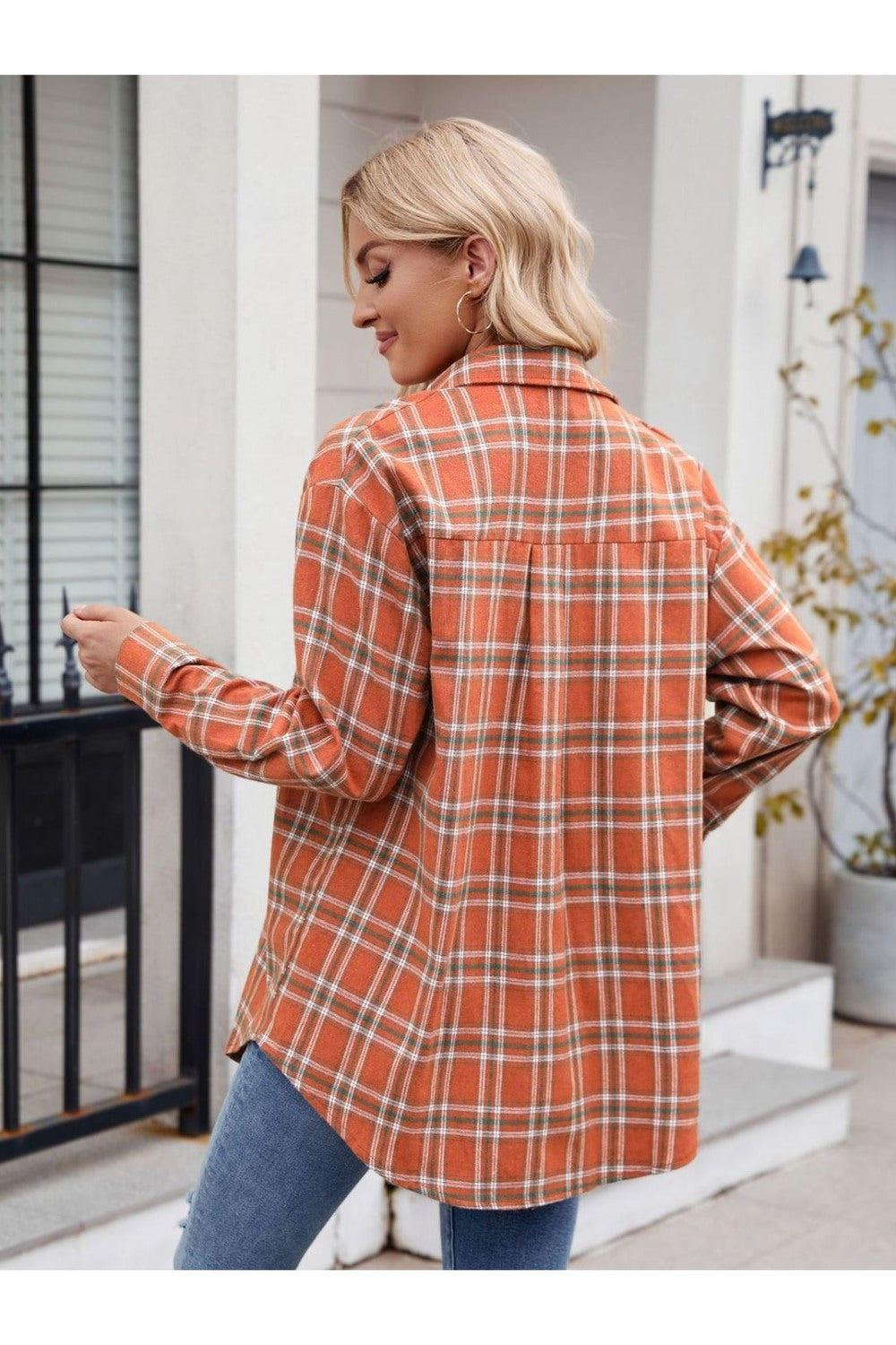 Mandy Plaid Button Up Long Sleeve Shirt Fitggins
