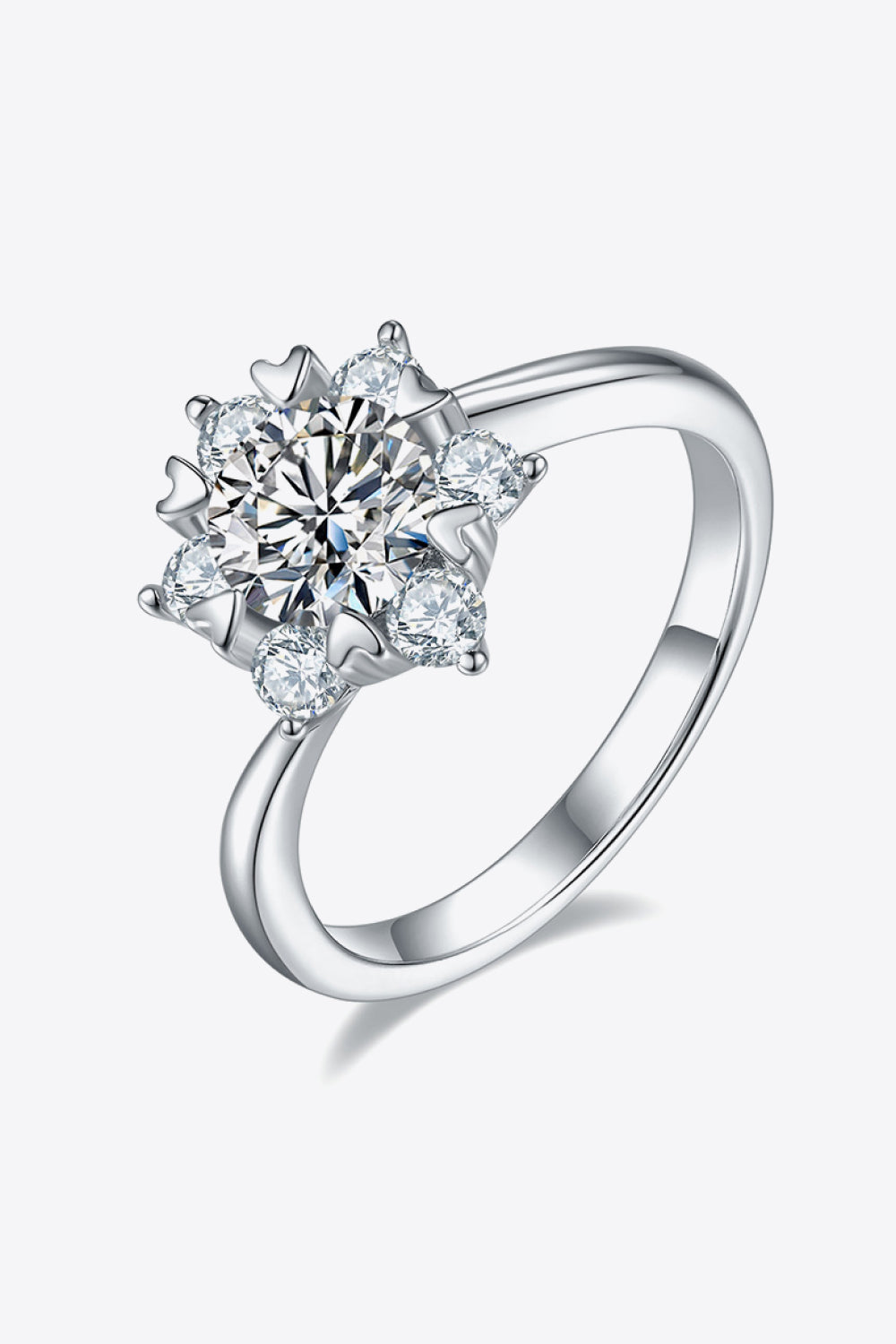 1 Carat Moissanite Zircon Ring - Rings - FITGGINS