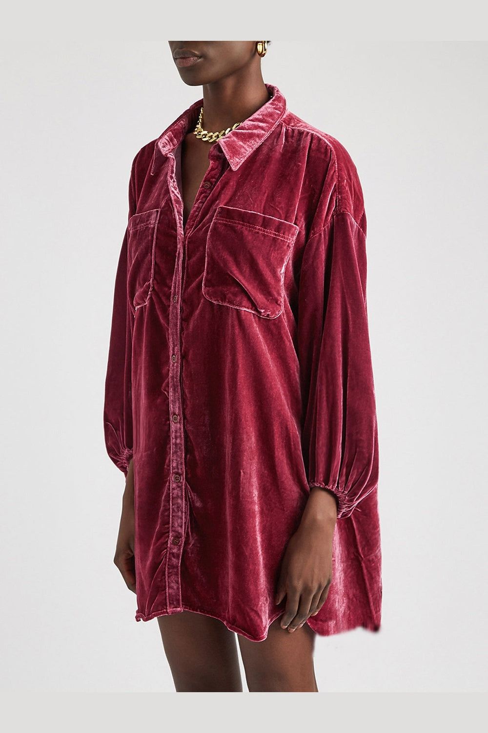 Collared Long Sleeve Button Down Shirt Fitggins