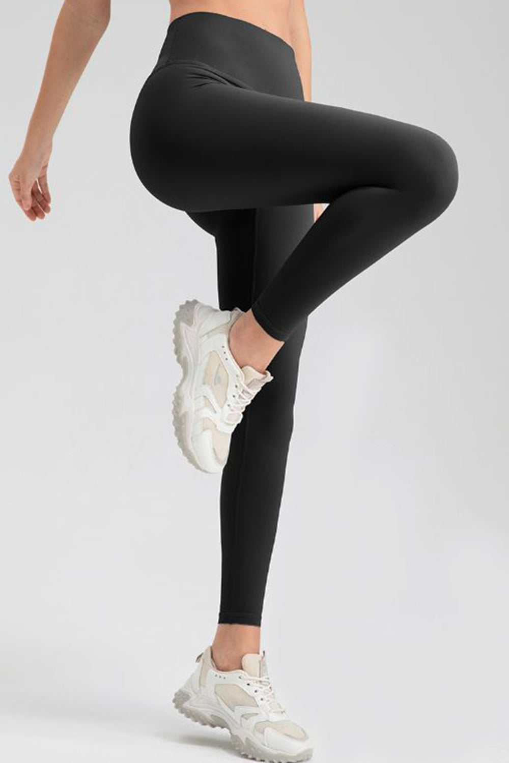 Wide Waistband Sport Leggings - Leggings - FITGGINS