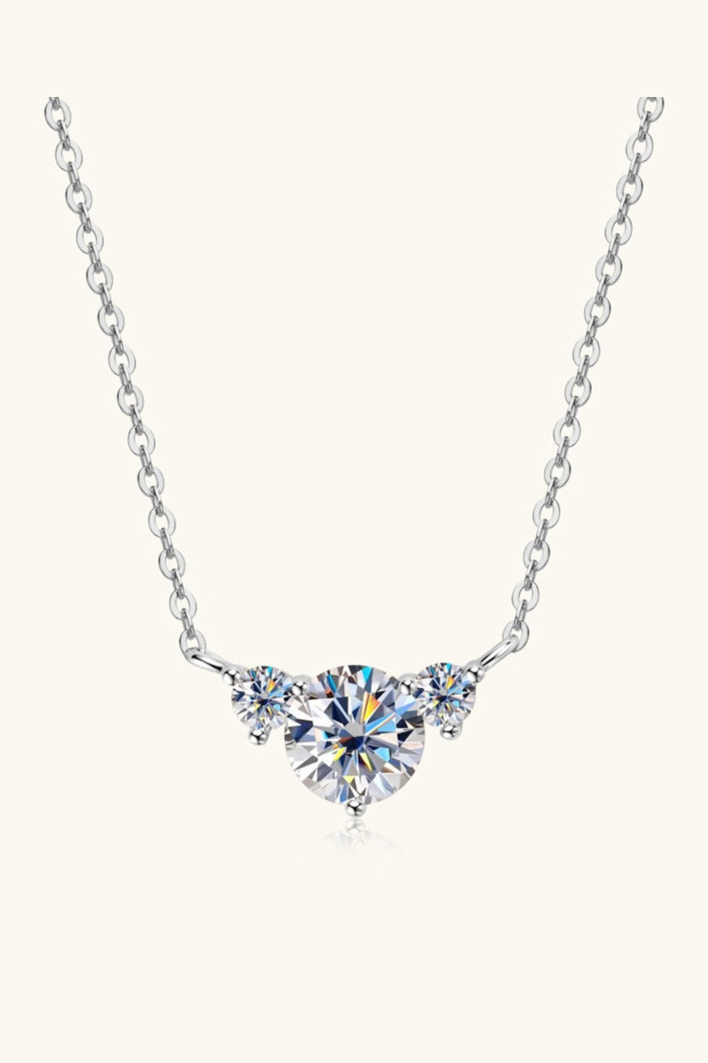 1.2 Carat Moissanite 925 Sterling Silver Necklace - Necklaces - FITGGINS