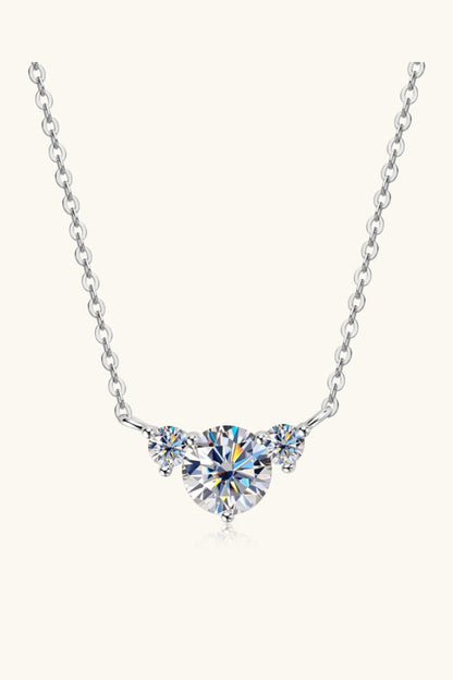 1.2 Carat Moissanite 925 Sterling Silver Necklace - Necklaces - FITGGINS