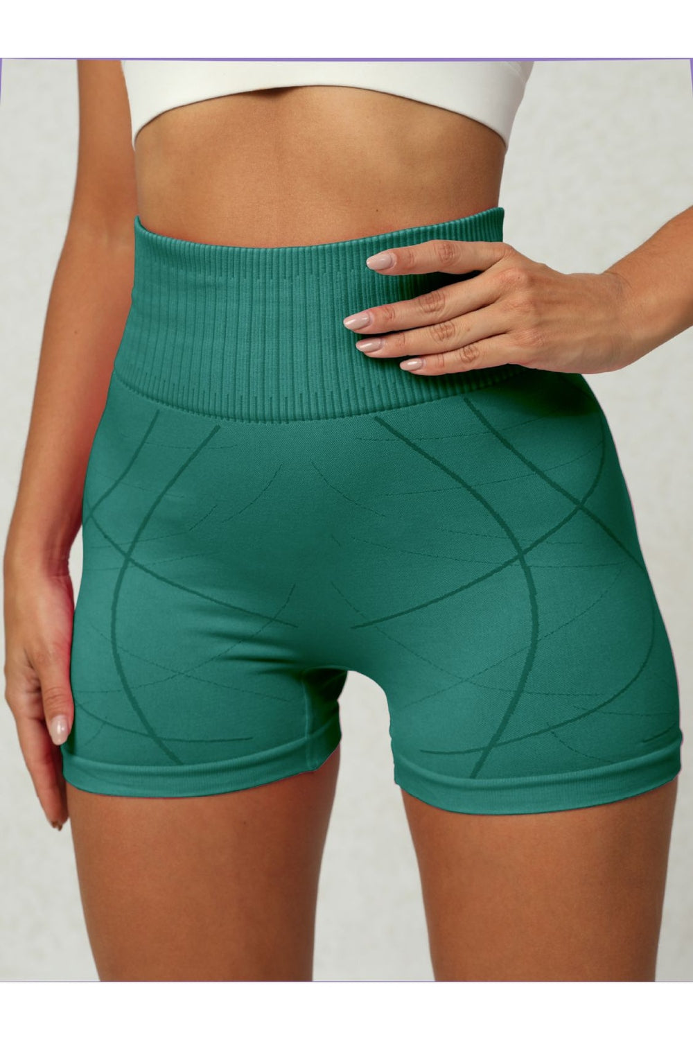 High Waist Active Shorts - Short Leggings - FITGGINS