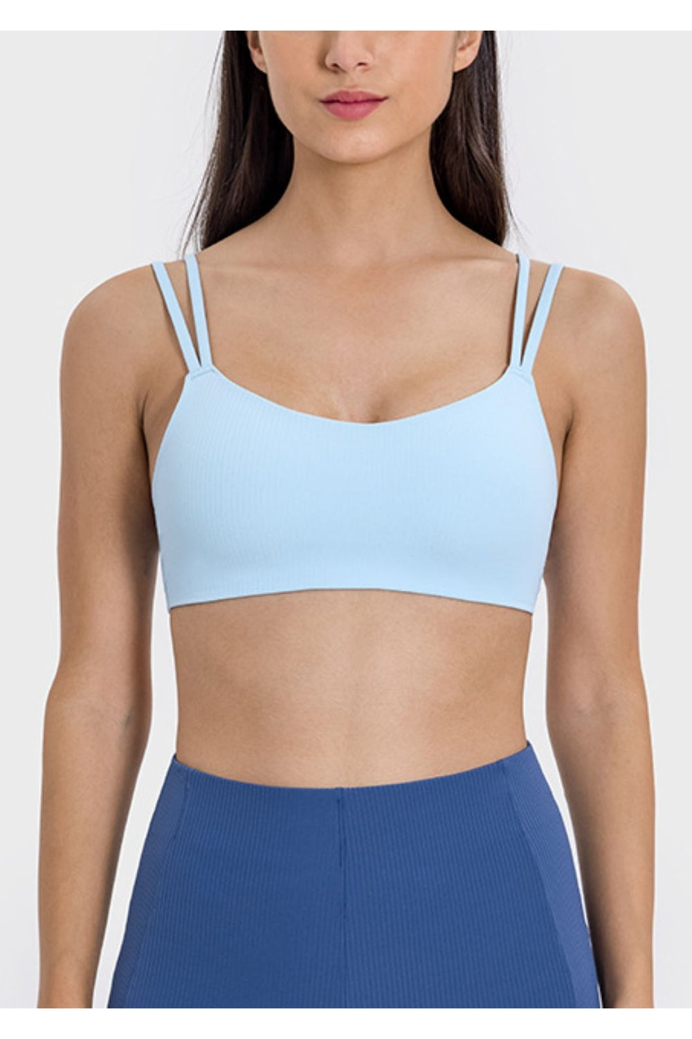 Millennia Scoop Neck Double Strap Active Cami - Crop Tops & Tank Tops - FITGGINS