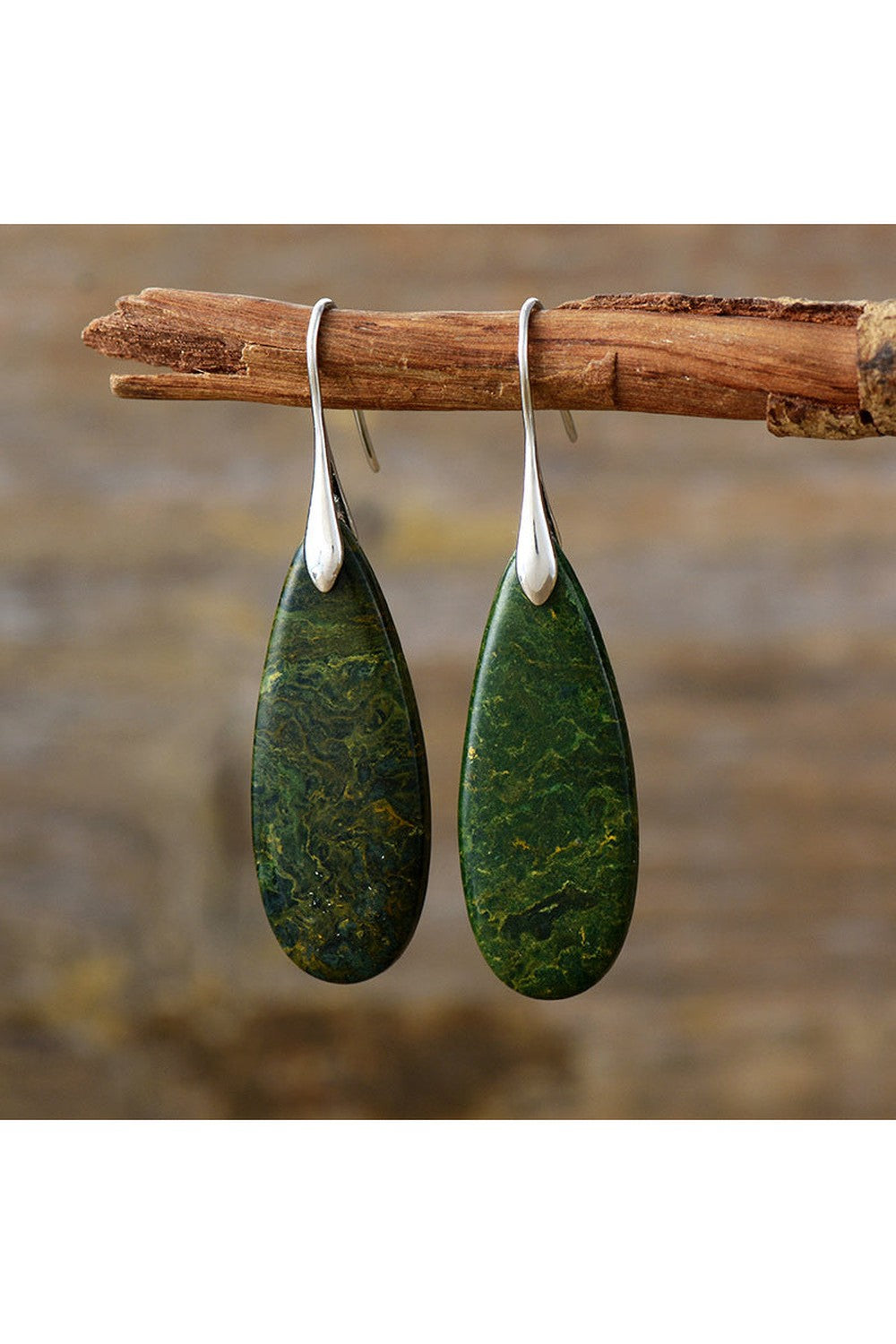 Natural Stone Waterdrop Shape Earrings - Earrings - FITGGINS