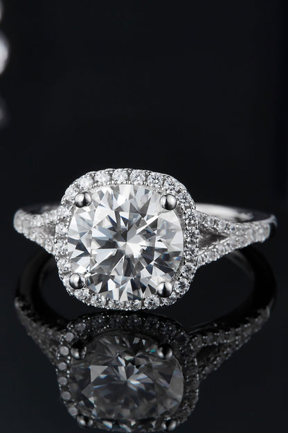 3 Carat Moissanite Halo Ring - Rings - FITGGINS