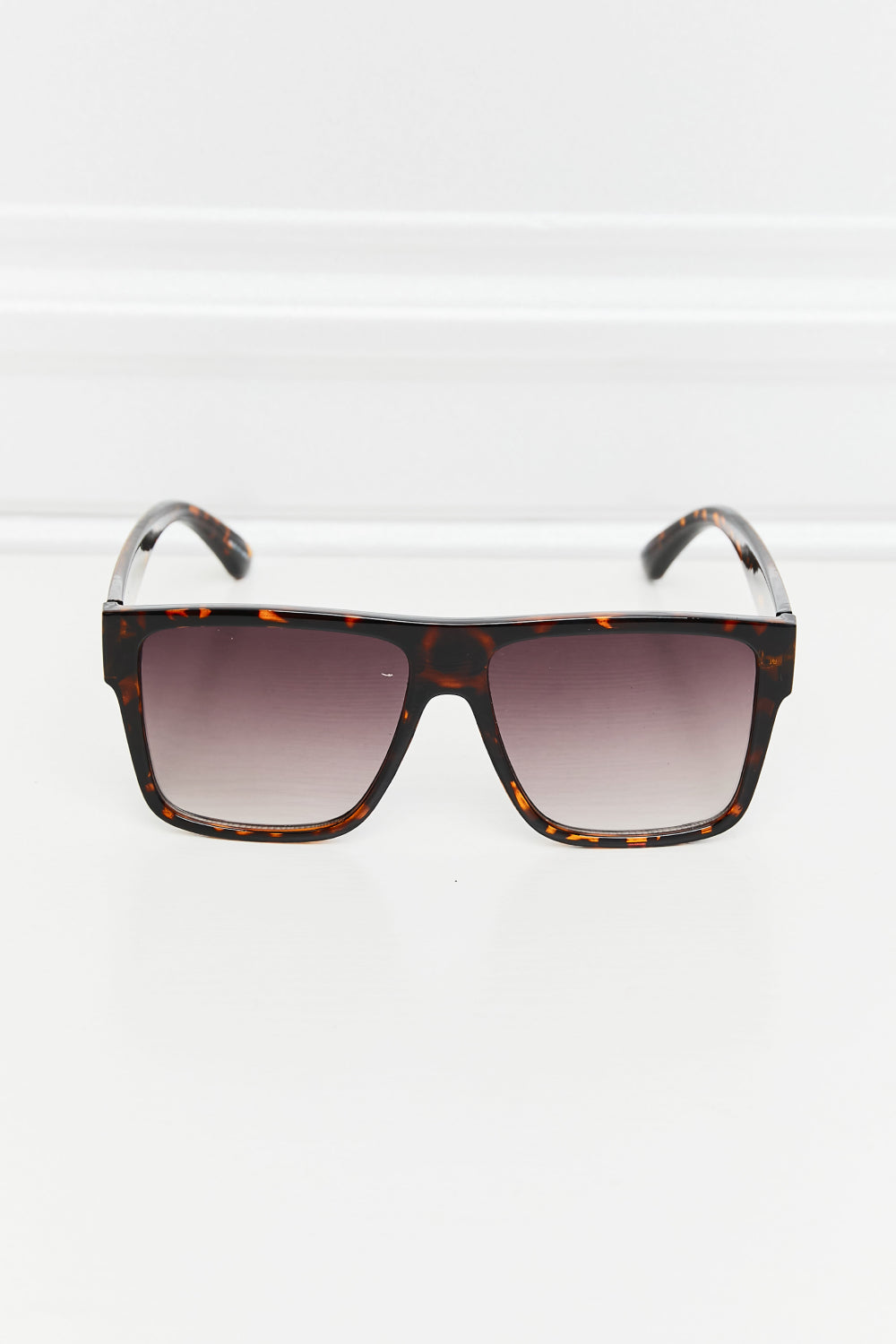 Tortoiseshell Square Full Rim Sunglasses - Sunglasses - FITGGINS