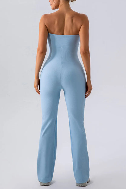 Sleeveless Straight Active Jumpsuit Fitggins