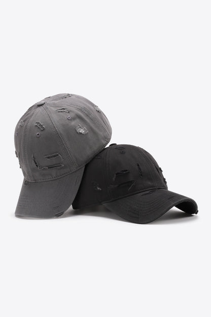 Distressed Adjustable Baseball Cap - Hats - FITGGINS