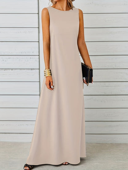 Sleeveless Flowy Maxi Dress Fitggins