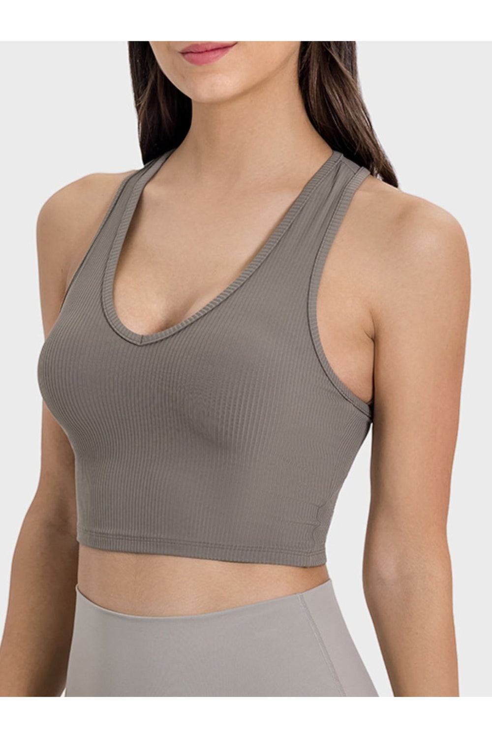 Millennia Scoop Neck Wide Strap Active Tank - Crop Tops & Tank Tops - FITGGINS