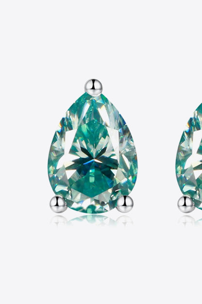 2 Carat Moissanite Teardrop Earrings - Earrings - FITGGINS