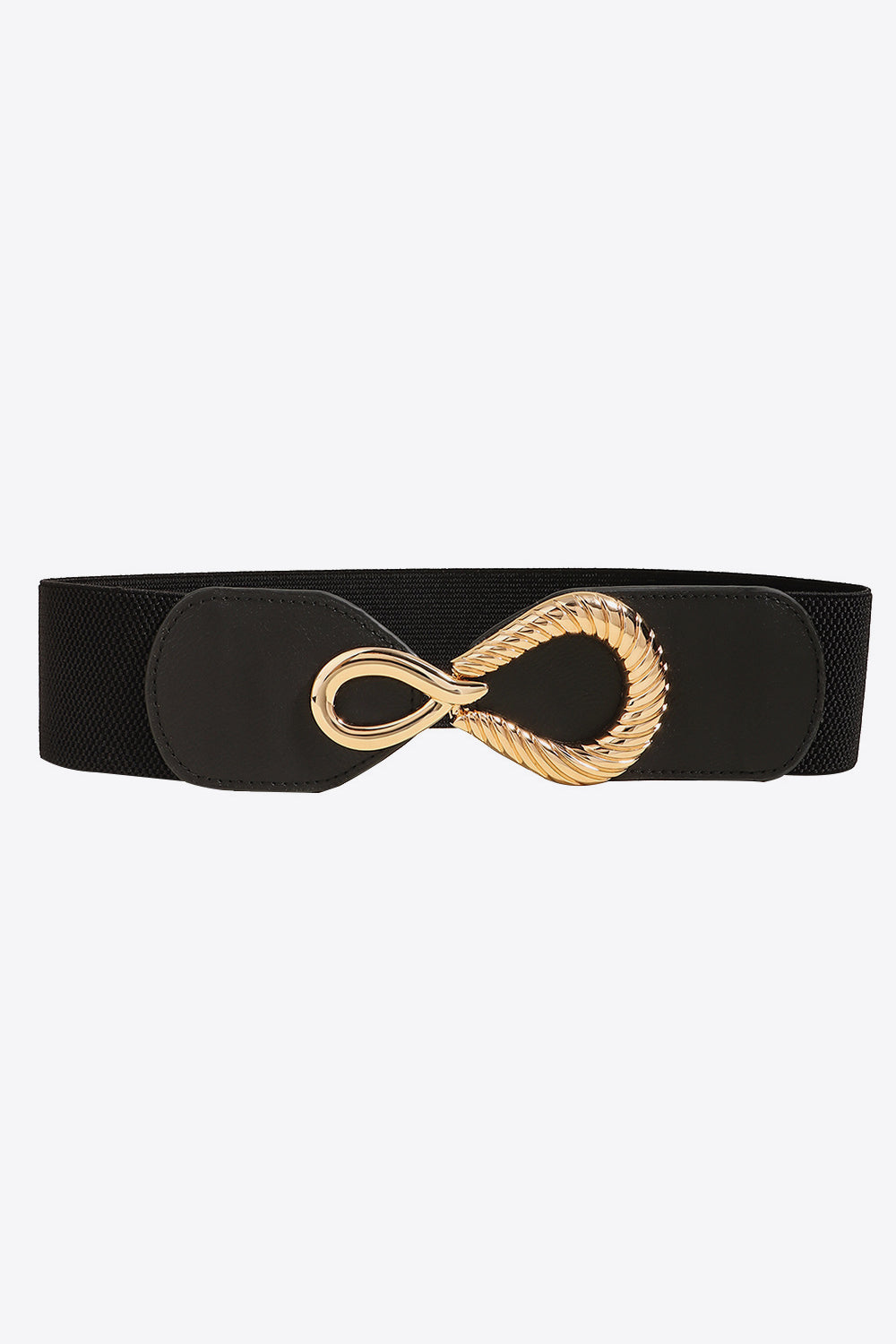 Ribbed Alloy Buckle Elastic Belt - Belt - FITGGINS