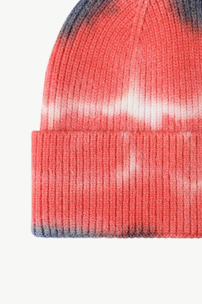 Tie-Dye Cuffed Knit Beanie - Hats - FITGGINS