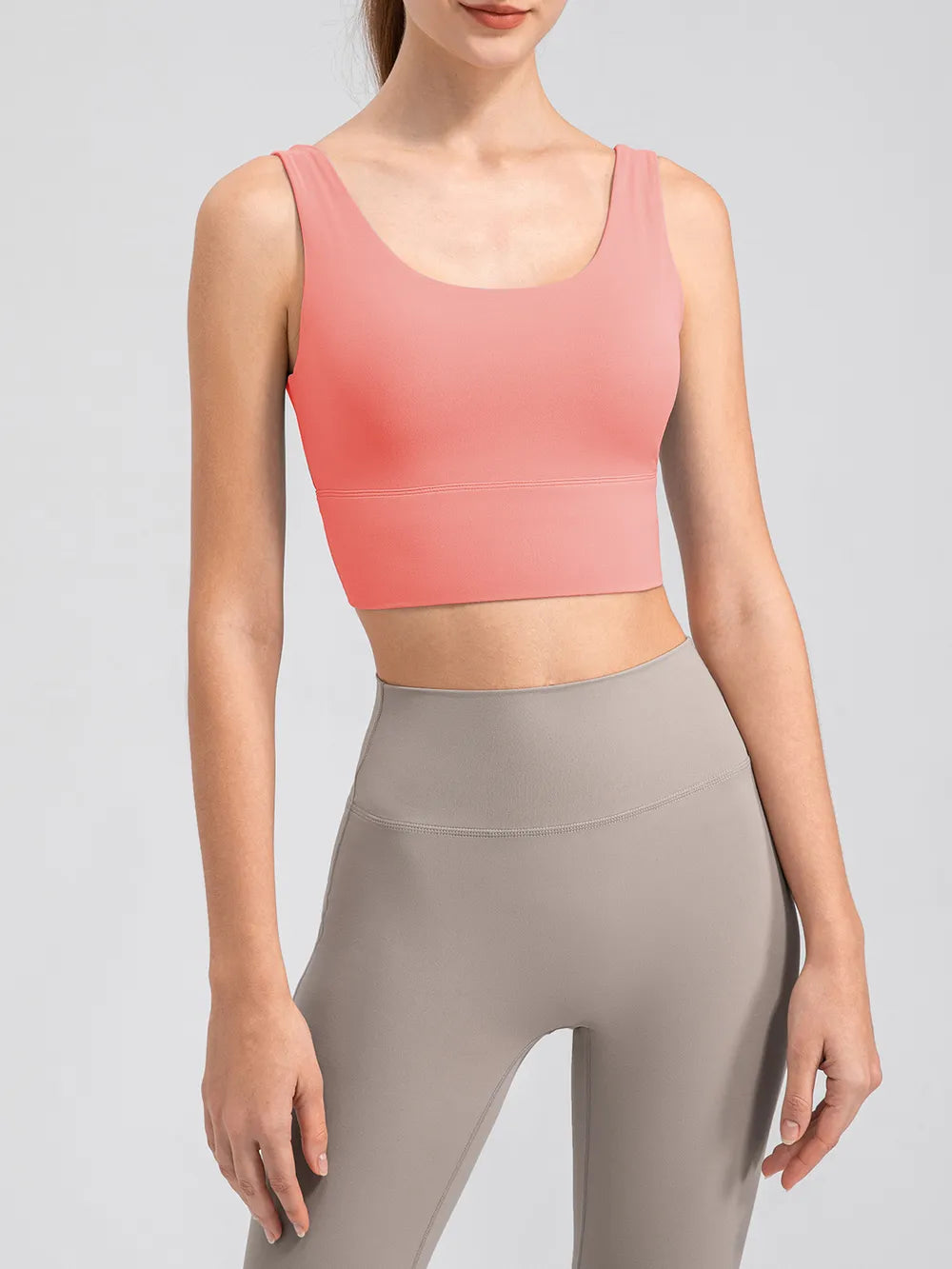 Scoop Neck Wide Strap Active Tank Fitggins