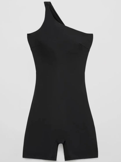 Single Shoulder Active Romper Fitggins