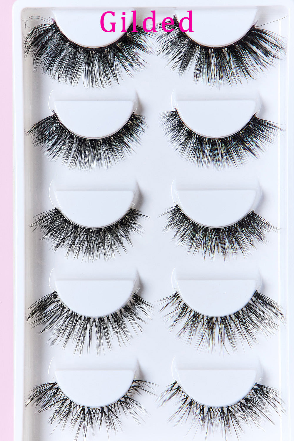 SO PINK BEAUTY Faux Mink Eyelashes Variety Pack 5 Pairs - - FITGGINS