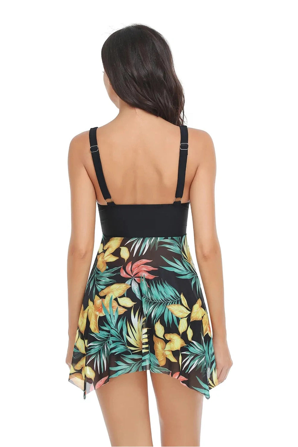 Printed Wide Strap Two-Piece Swim Set Fitggins