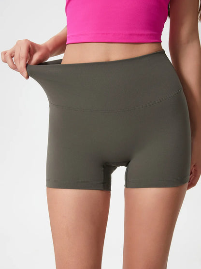 Millennia High Waist Active Shorts Deep Dark Green Fitggins