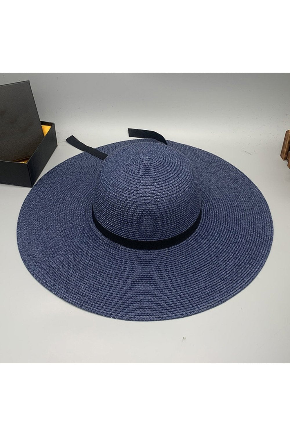 Bow Paper Braided Wide Brim Hat - Hats - FITGGINS