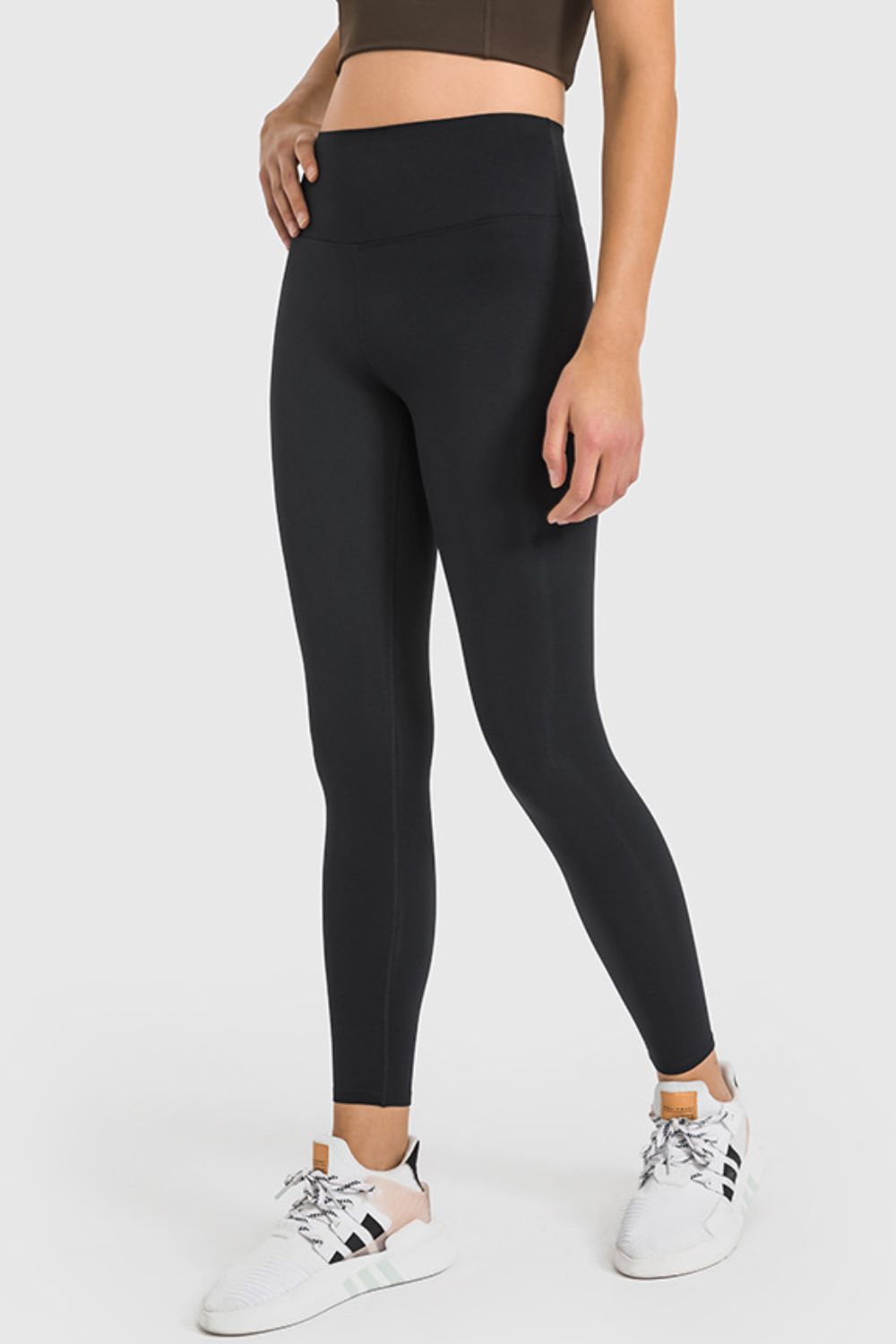 Millennia High Waist Ankle-Length Yoga Leggings Black Fitggins