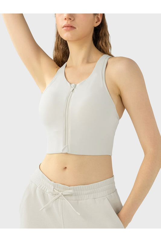 Millennia Wide Strap Sport Bra - Crop Tops & Tank Tops - FITGGINS