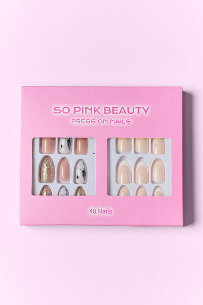 SO PINK BEAUTY Press On Nails 2 Packs - - FITGGINS