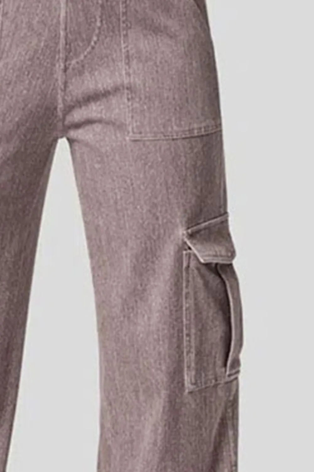 High Waist Straight Leg Cargo Jeans Fitggins