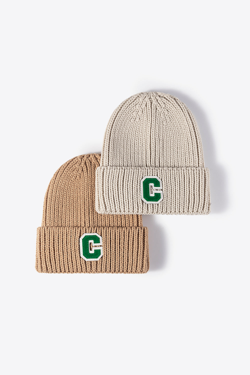 Letter C Patch Cuffed Beanie - Hats - FITGGINS