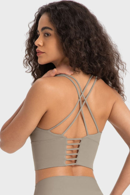 Millennia Crisscross Back Ladder Detail Sports Bra Fitggins