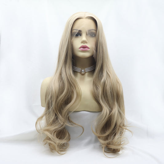 13*3" Lace Front Wigs Synthetic Long Wavy 24" 130% Density - Hair - FITGGINS