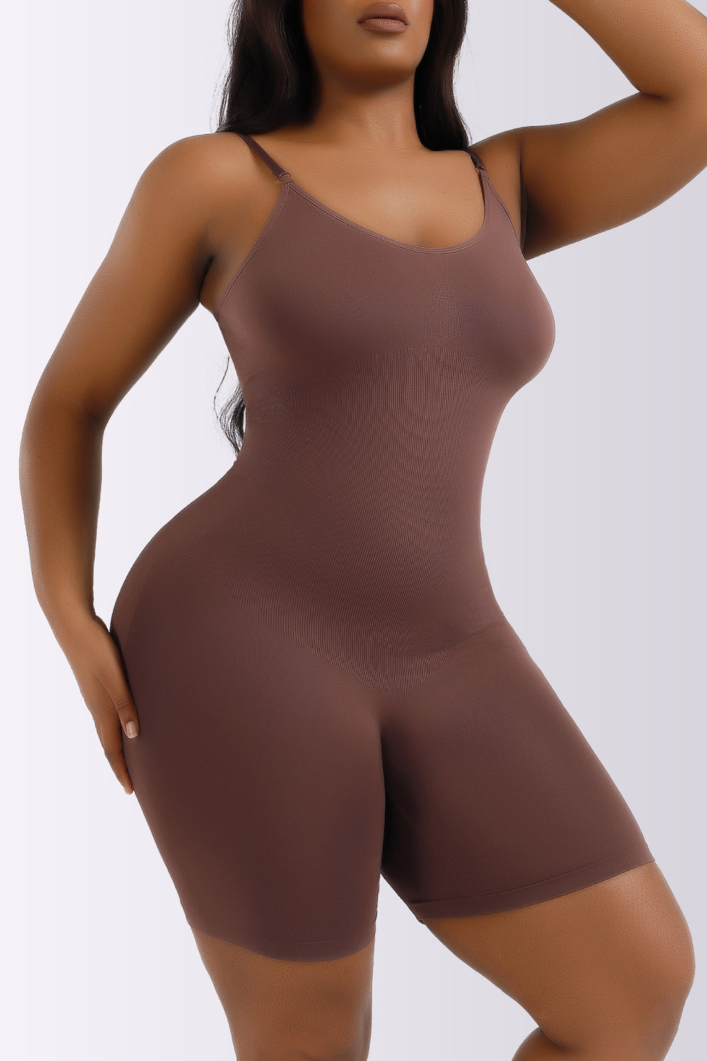 Full Size Spaghetti Strap Shaping Romper Fitggins