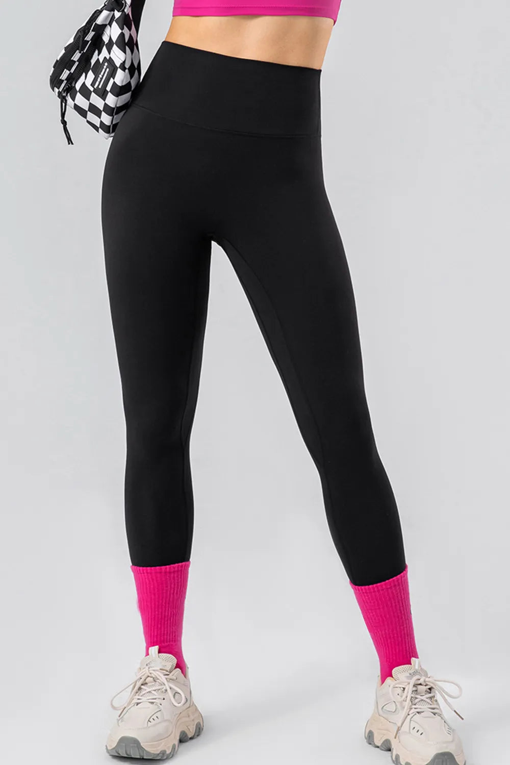 High Waist Wide Waistband Active Leggings Fitggins