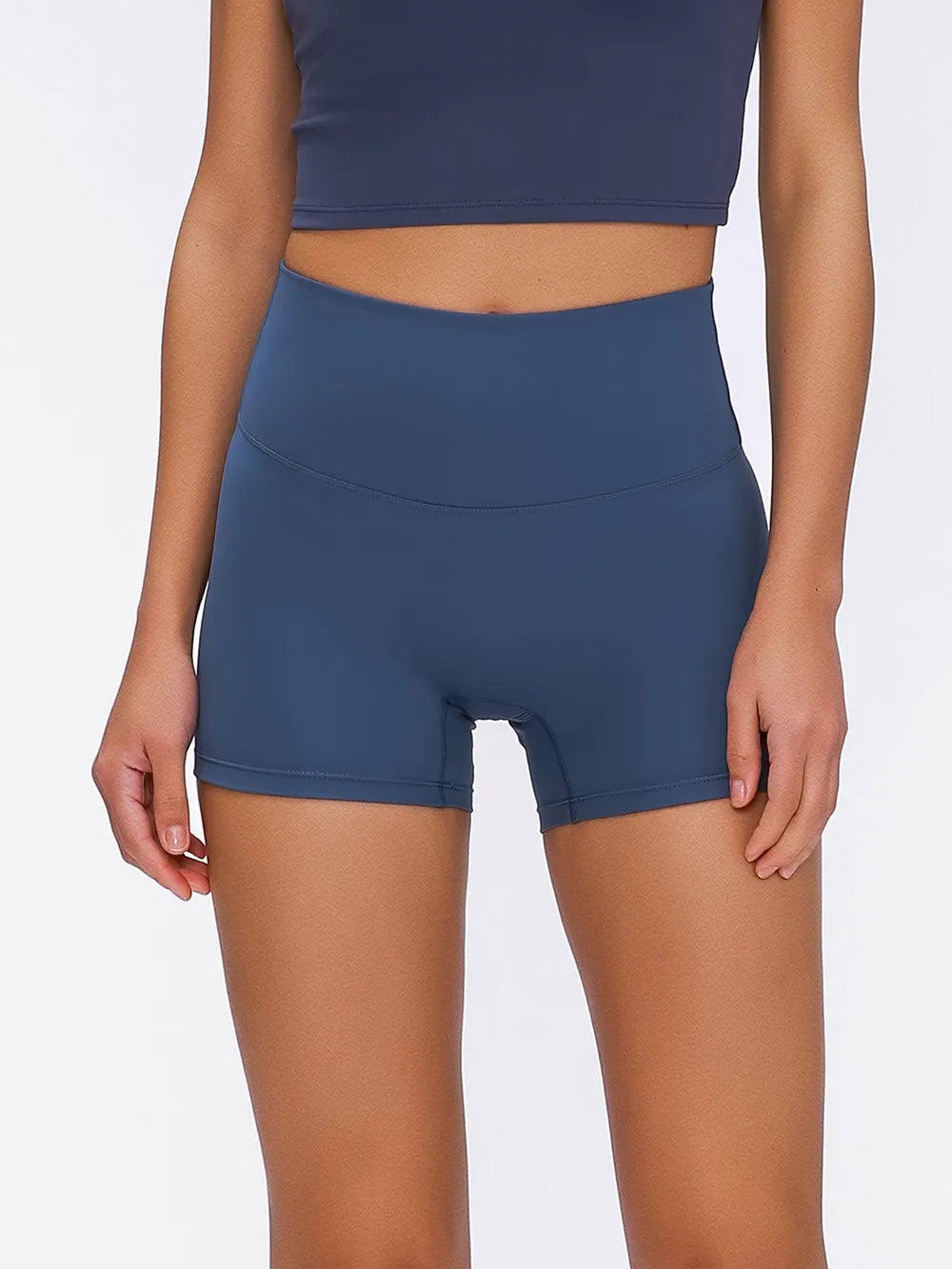 Millennia High Waist Active Shorts Dark Blue Fitggins