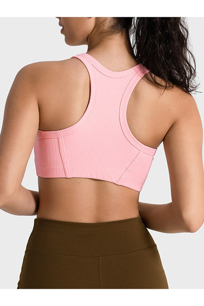 Millennia Wide Strap Cropped Sport Tank - Crop Tops & Tank Tops - FITGGINS