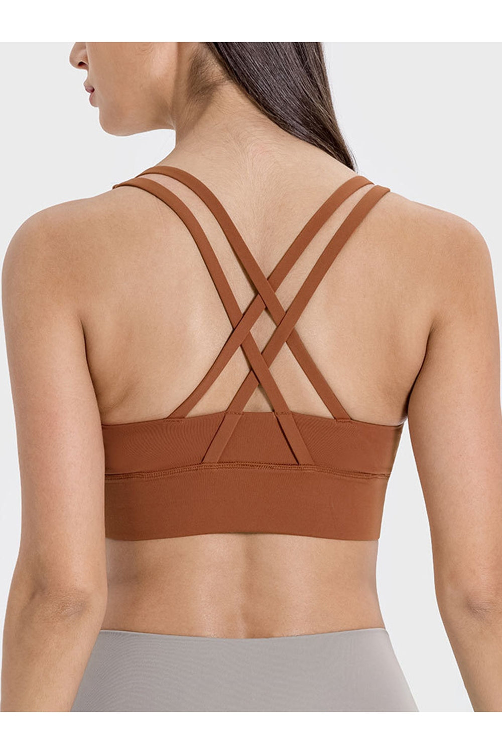 Millennia Crisscross Scoop Neck Active Tank - Crop Tops & Tank Tops - FITGGINS