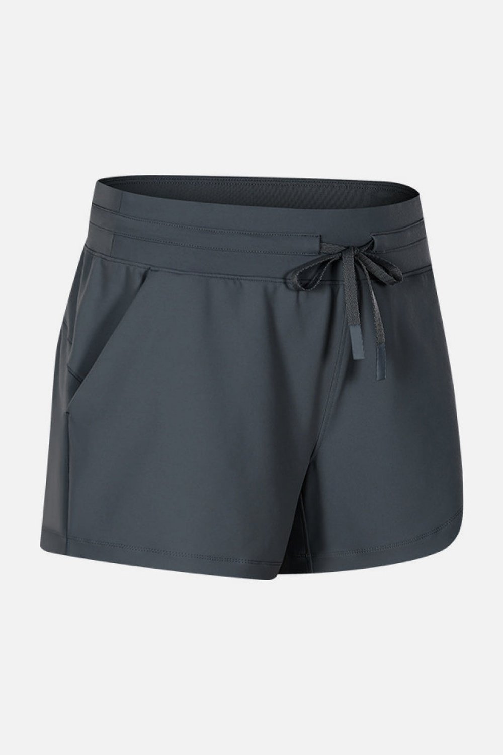 Waist Tie Active Shorts - Short Leggings - FITGGINS