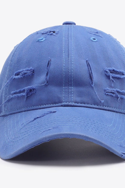 Distressed Adjustable Baseball Cap - Hats - FITGGINS