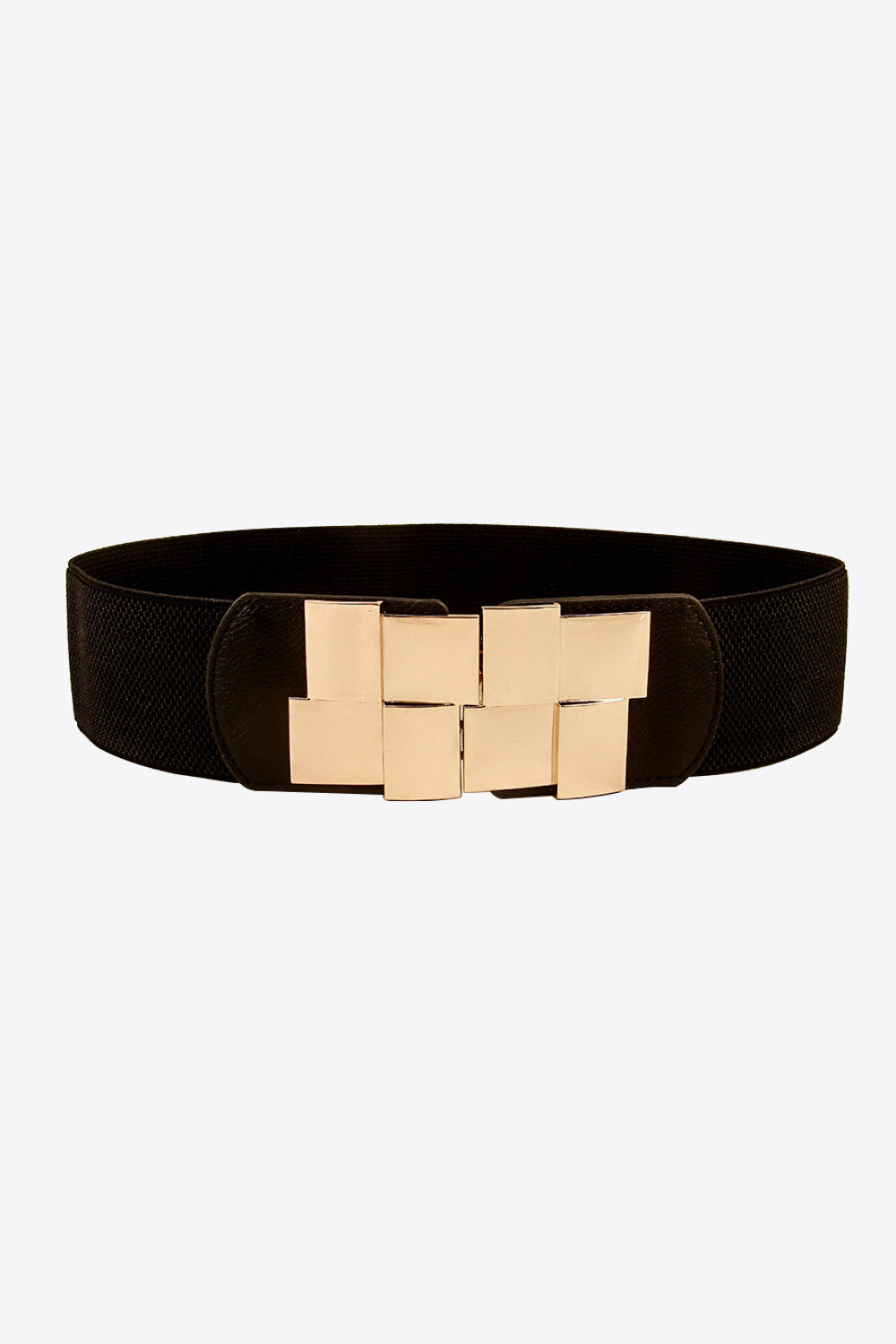 Geometric Buckle Elastic Wide Belt - Belt - FITGGINS