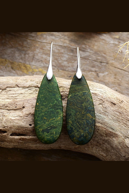 Natural Stone Waterdrop Shape Earrings - Earrings - FITGGINS