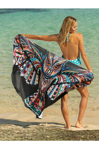 Printed Spaghetti Strap Cover Up - Cover-Ups - FITGGINS